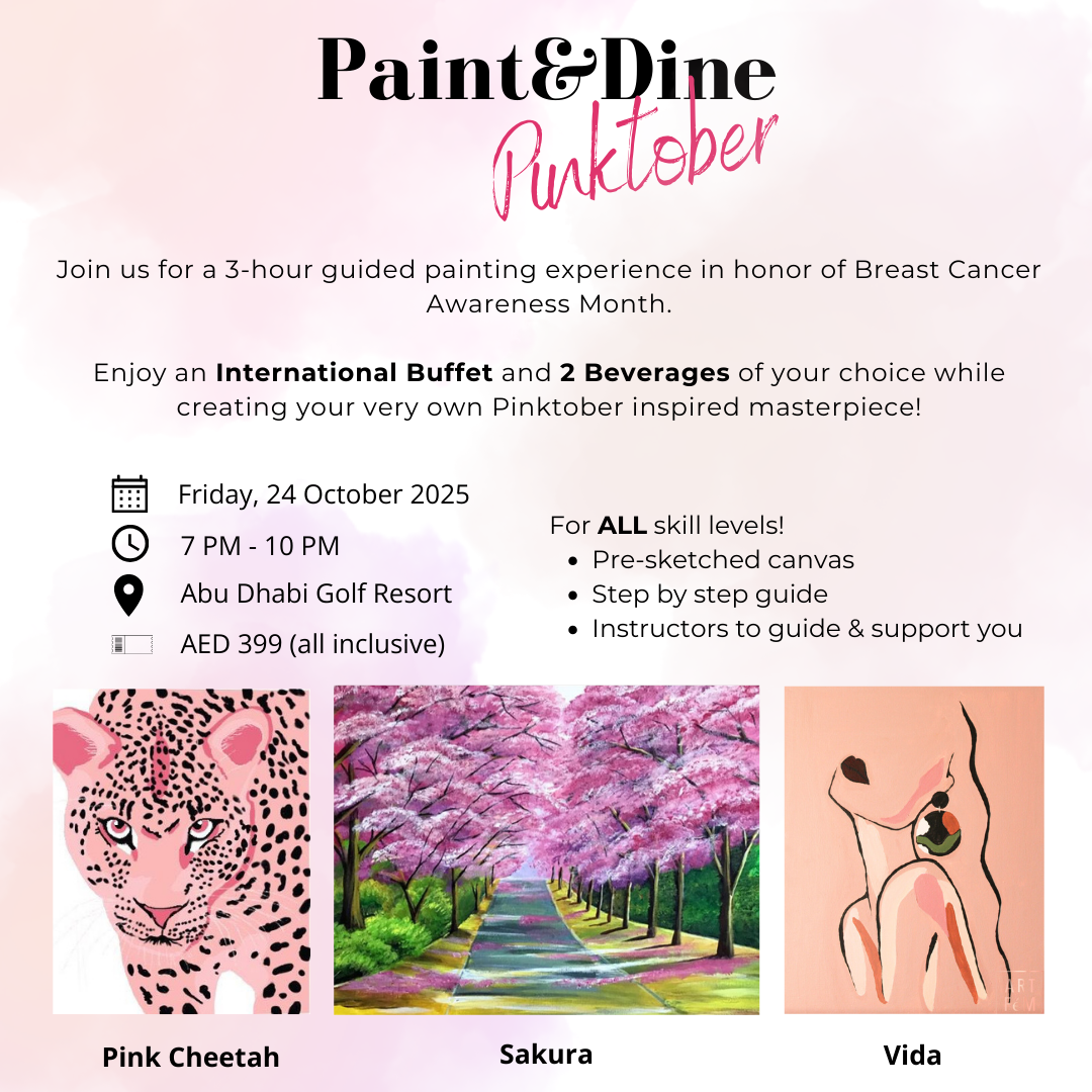 Pinktober Paint&Dine | Abu Dhabi Golf Resort