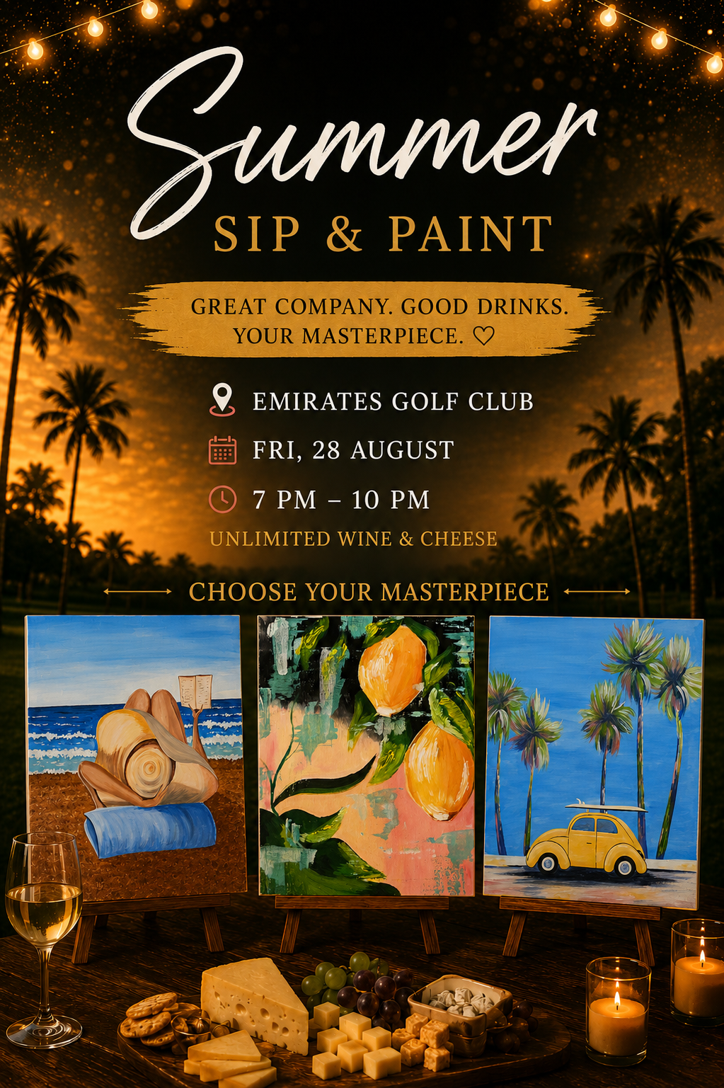 Summer Sip&Paint | Emirates Golf Club Dubai