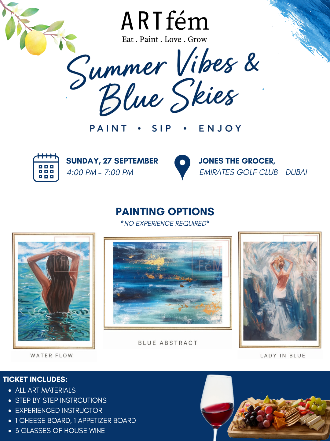 Paint&Sip | Summer Vibes & Blue Skies