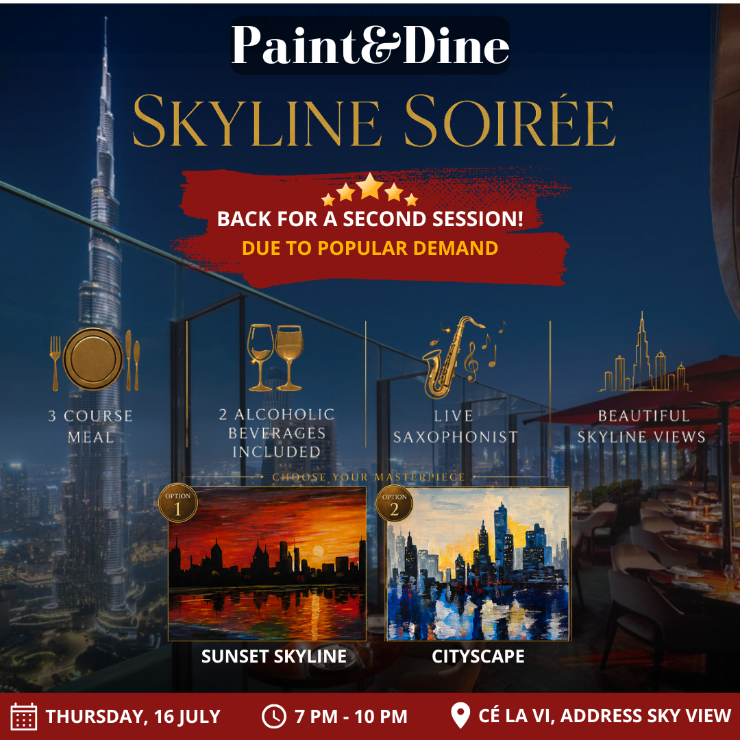 Skyline Soirée Paint&Dine | CÉ LA VI Dubai