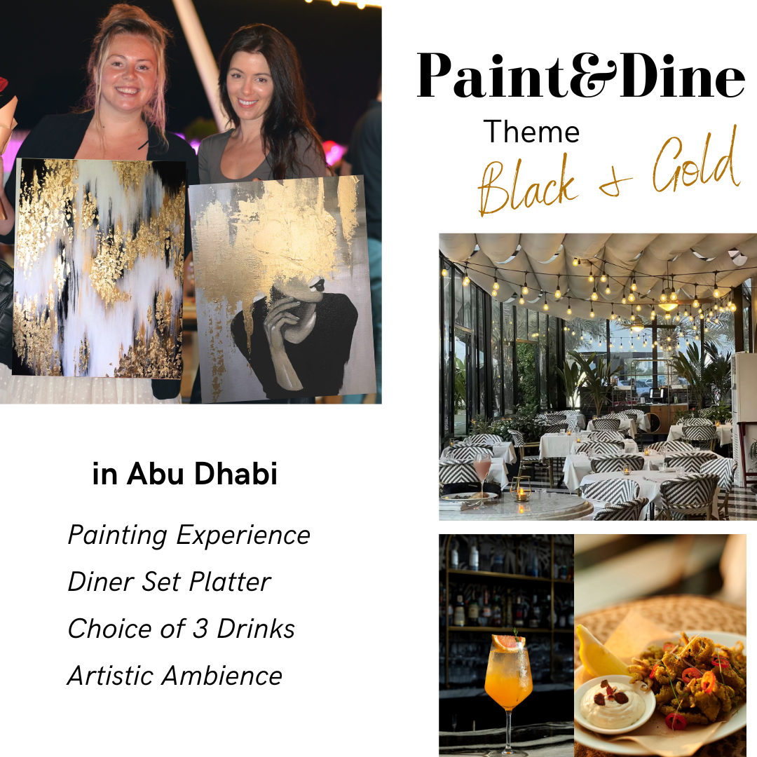 "Black & Gold" Paint&Dine Abu Dhabi
